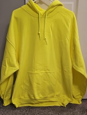 Gildan Neon Yellow Crewneck Hoodie